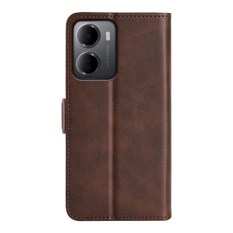 For Redmi 15a 5G Dual-side Magnetic Buckle Horizontal Flip Leather Phone Case