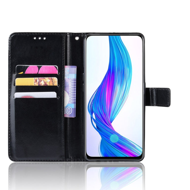 Retro Crazy Horse Texture Horizontal Flip Leather Case for OPPO Realme X / OPPO K3 , with Holder & Card Slots & Photo Frame