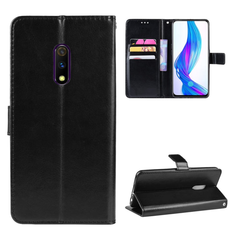 Retro Crazy Horse Texture Horizontal Flip Leather Case for OPPO Realme X / OPPO K3 , with Holder & Card Slots & Photo Frame