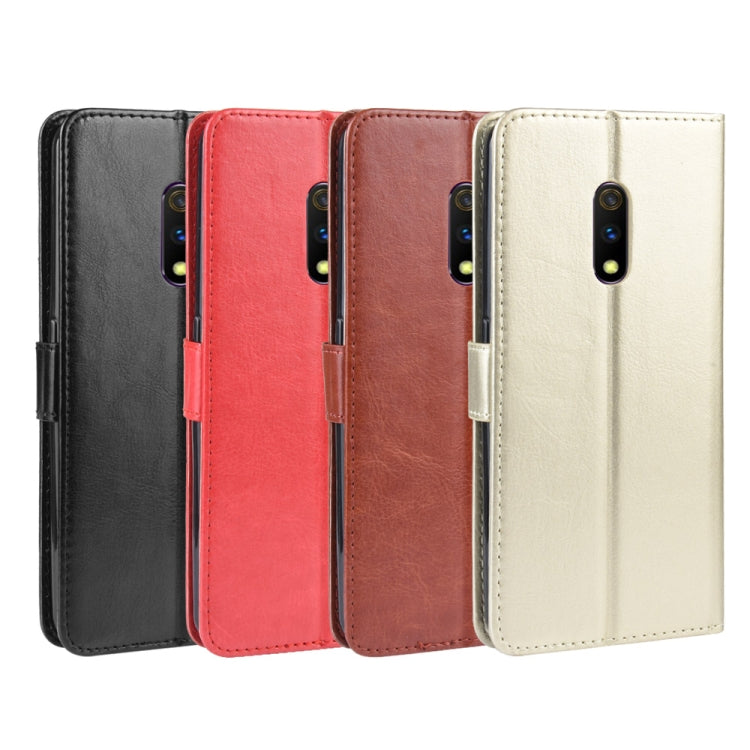 Retro Crazy Horse Texture Horizontal Flip Leather Case for OPPO Realme X / OPPO K3 , with Holder & Card Slots & Photo Frame