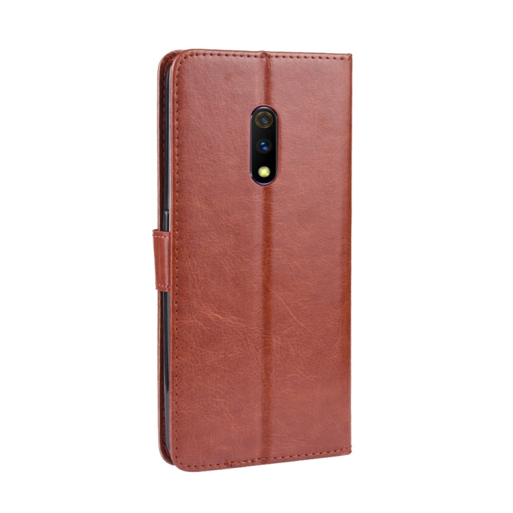 Retro Crazy Horse Texture Horizontal Flip Leather Case for OPPO Realme X / OPPO K3 , with Holder & Card Slots & Photo Frame