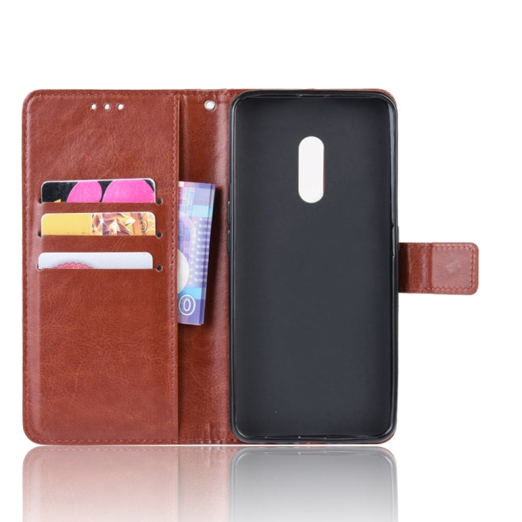 Retro Crazy Horse Texture Horizontal Flip Leather Case for OPPO Realme X / OPPO K3 , with Holder & Card Slots & Photo Frame