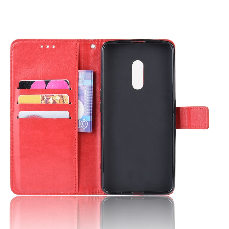 Retro Crazy Horse Texture Horizontal Flip Leather Case for OPPO Realme X / OPPO K3 , with Holder & Card Slots & Photo Frame