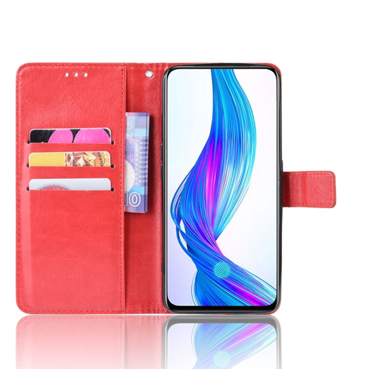 Retro Crazy Horse Texture Horizontal Flip Leather Case for OPPO Realme X / OPPO K3 , with Holder & Card Slots & Photo Frame