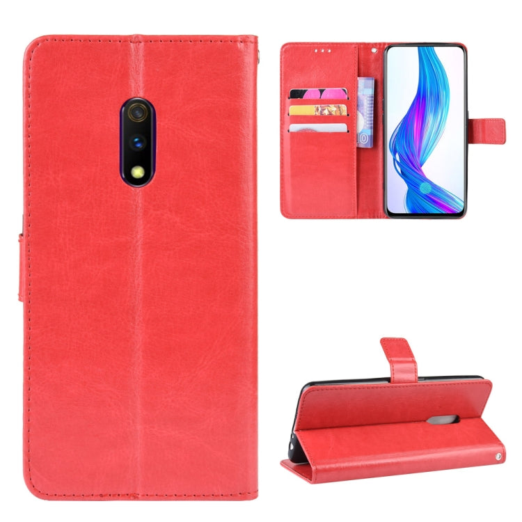 Retro Crazy Horse Texture Horizontal Flip Leather Case for OPPO Realme X / OPPO K3 , with Holder & Card Slots & Photo Frame