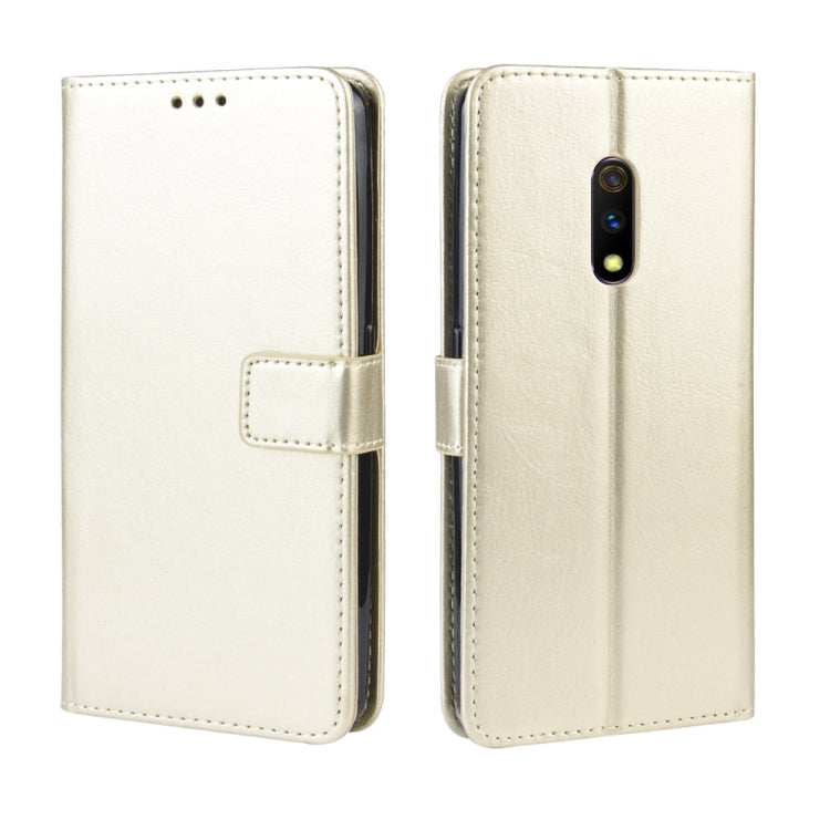 Retro Crazy Horse Texture Horizontal Flip Leather Case for OPPO Realme X / OPPO K3 , with Holder & Card Slots & Photo Frame