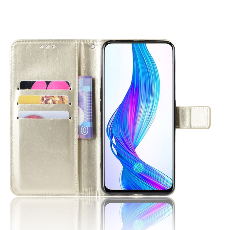 Retro Crazy Horse Texture Horizontal Flip Leather Case for OPPO Realme X / OPPO K3 , with Holder & Card Slots & Photo Frame
