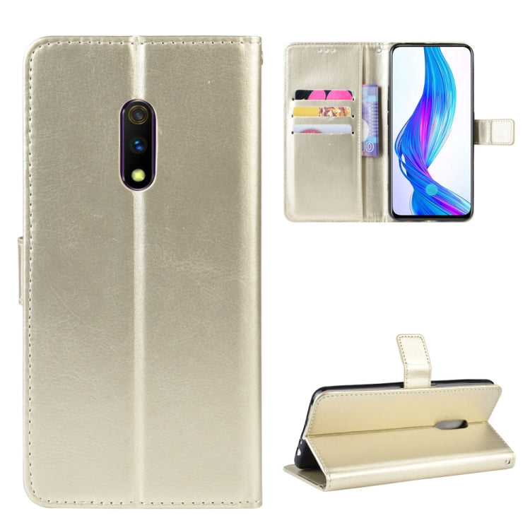 Retro Crazy Horse Texture Horizontal Flip Leather Case for OPPO Realme X / OPPO K3 , with Holder & Card Slots & Photo Frame