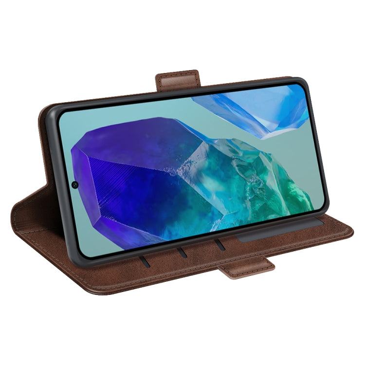 For Samsung Galaxy M55 5G Dual-side Magnetic Buckle Horizontal Flip Leather Phone Case