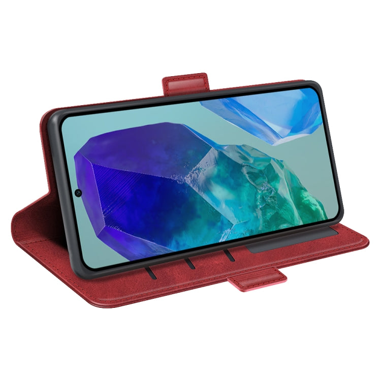 For Samsung Galaxy M55 5G Dual-side Magnetic Buckle Horizontal Flip Leather Phone Case