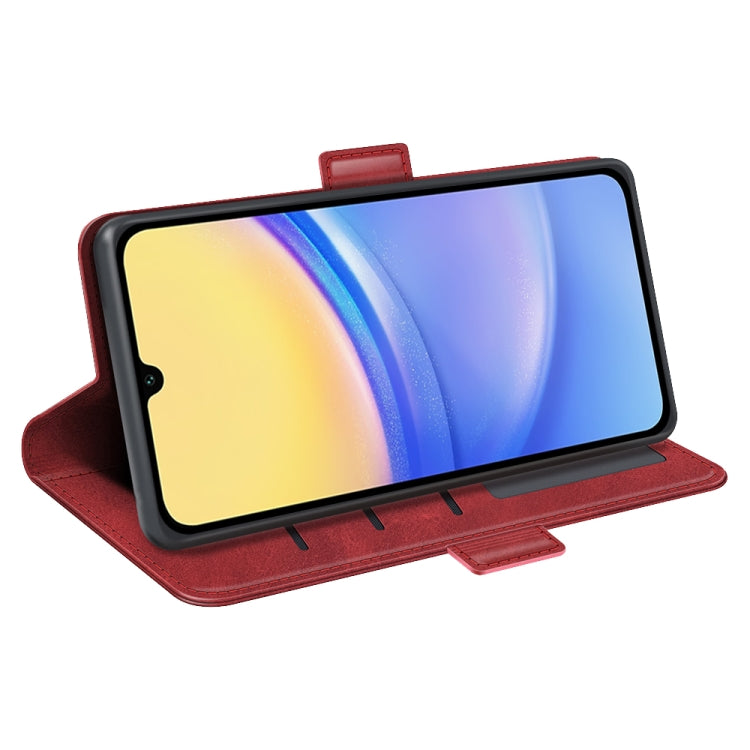 For Samsung Galaxy M15 5G Dual-side Magnetic Buckle Horizontal Flip Leather Phone Case