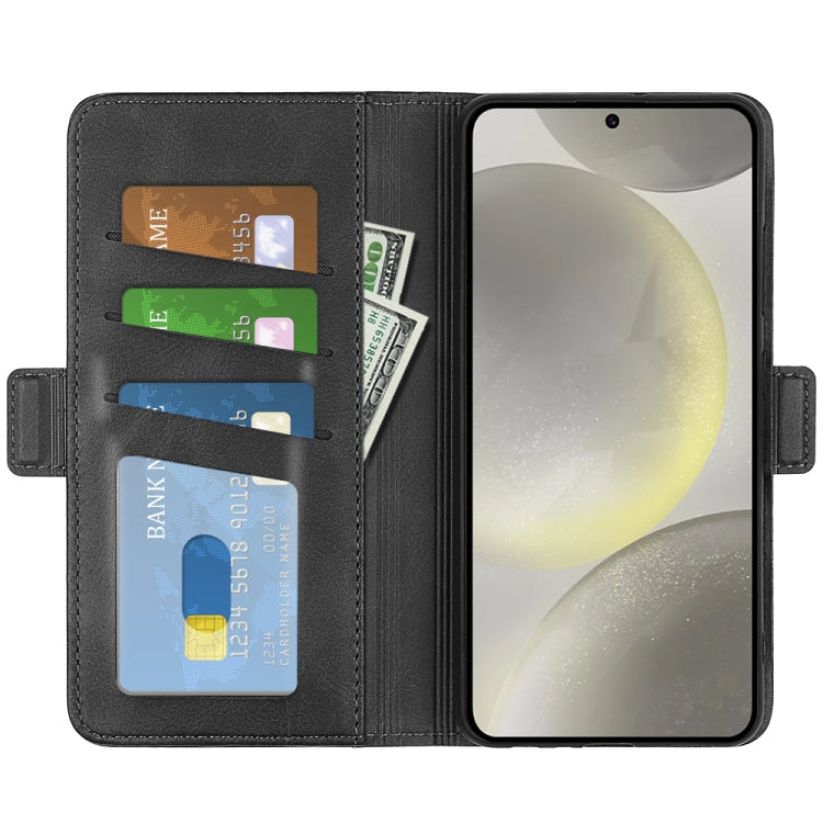 For Samsung Galaxy S24 FE 5G Dual-side Magnetic Buckle Horizontal Flip Leather Phone Case