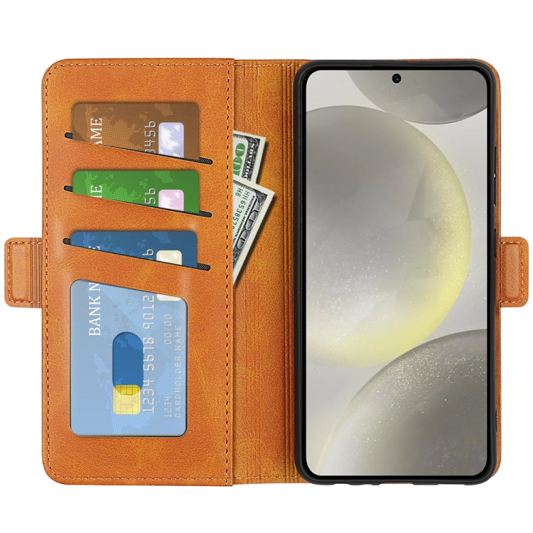 For Samsung Galaxy S24 FE 5G Dual-side Magnetic Buckle Horizontal Flip Leather Phone Case