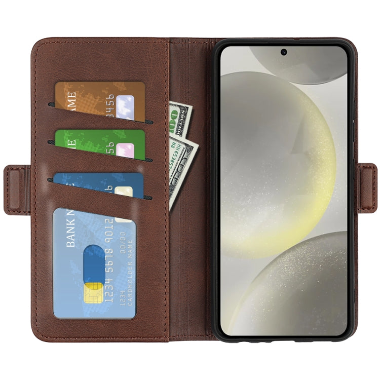 For Samsung Galaxy S24 FE 5G Dual-side Magnetic Buckle Horizontal Flip Leather Phone Case