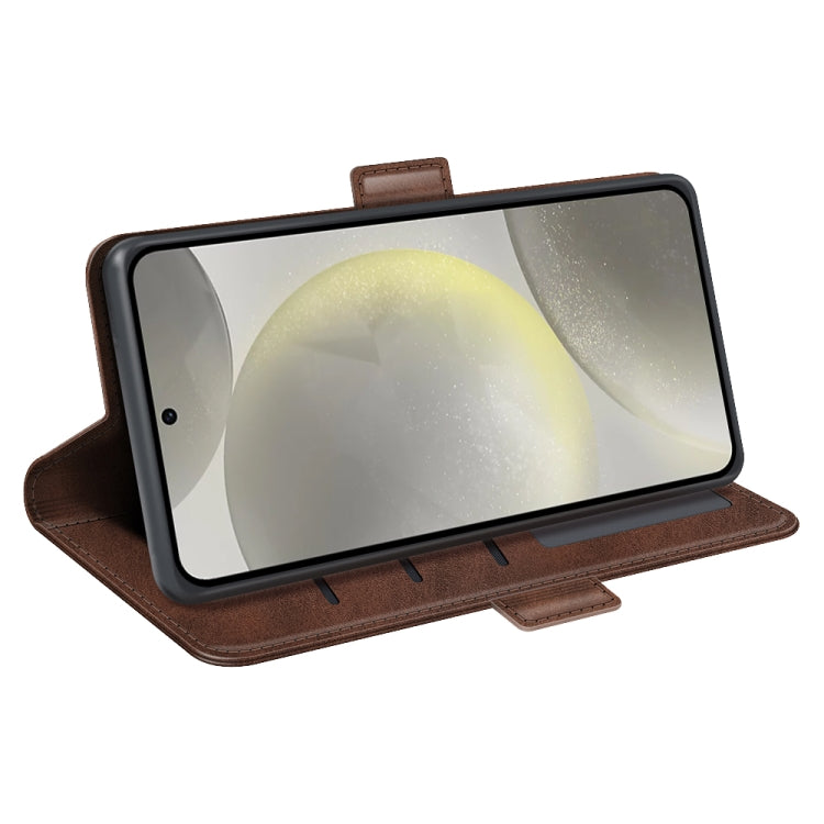 For Samsung Galaxy S24 FE 5G Dual-side Magnetic Buckle Horizontal Flip Leather Phone Case