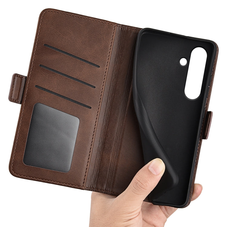 For Samsung Galaxy S24 FE 5G Dual-side Magnetic Buckle Horizontal Flip Leather Phone Case
