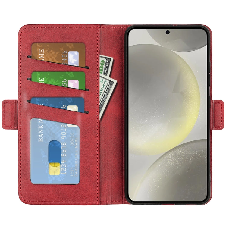 For Samsung Galaxy S24 FE 5G Dual-side Magnetic Buckle Horizontal Flip Leather Phone Case