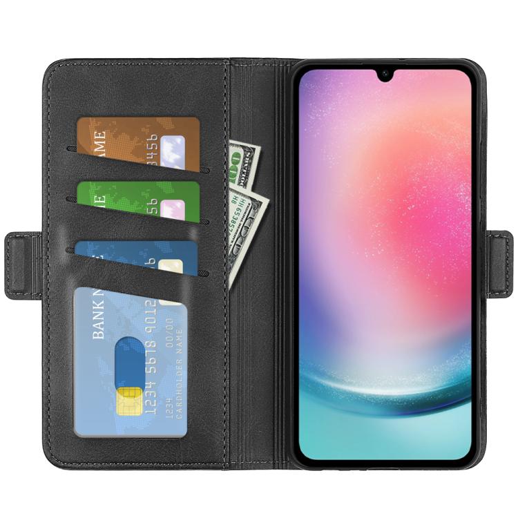 For Samsung Galaxy A16 Dual-side Magnetic Buckle Horizontal Flip Leather Phone Case