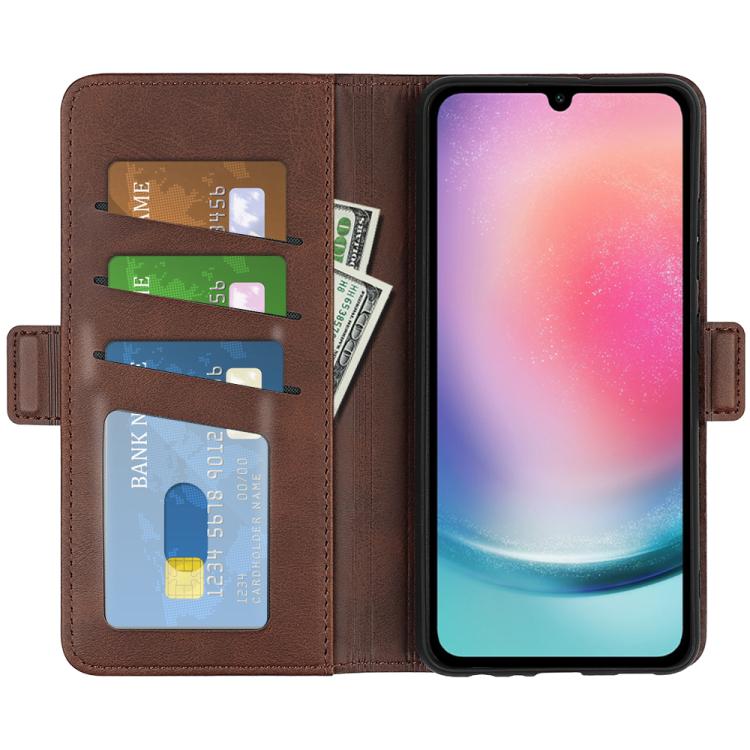 For Samsung Galaxy A16 Dual-side Magnetic Buckle Horizontal Flip Leather Phone Case