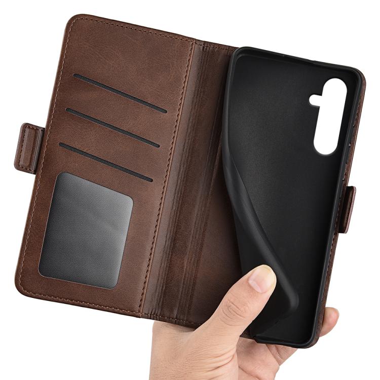 For Samsung Galaxy A16 Dual-side Magnetic Buckle Horizontal Flip Leather Phone Case