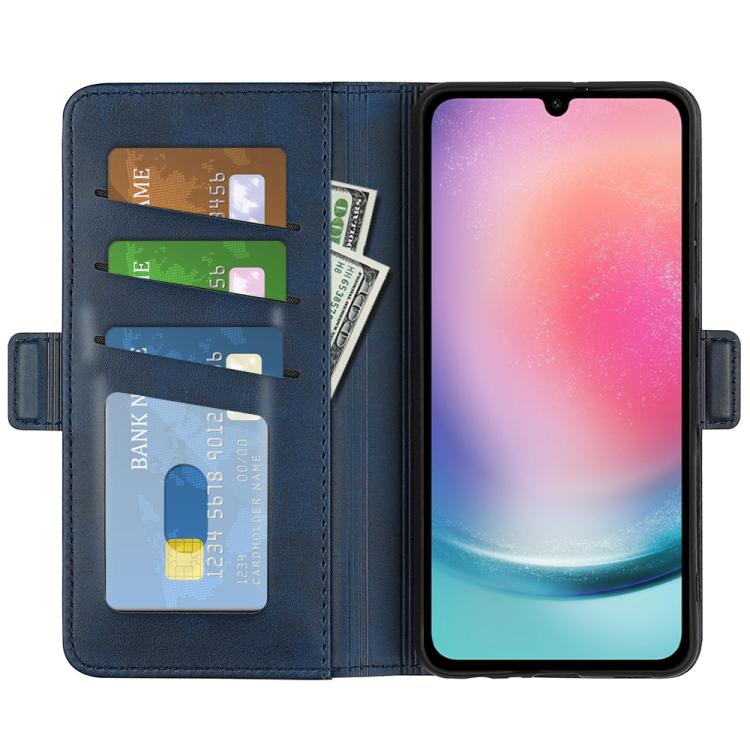For Samsung Galaxy A16 Dual-side Magnetic Buckle Horizontal Flip Leather Phone Case