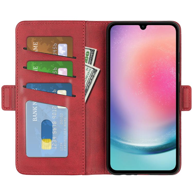 For Samsung Galaxy A16 Dual-side Magnetic Buckle Horizontal Flip Leather Phone Case