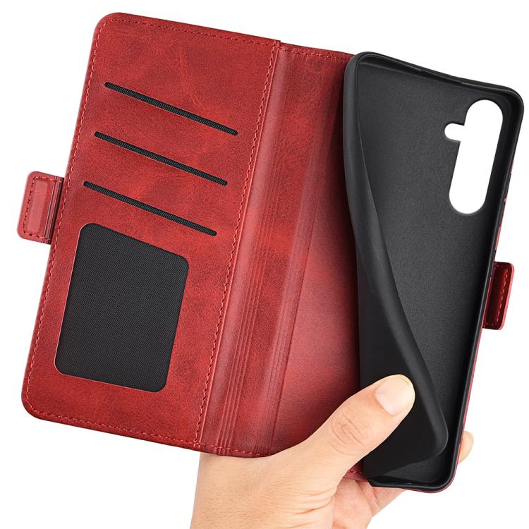 For Samsung Galaxy A16 Dual-side Magnetic Buckle Horizontal Flip Leather Phone Case