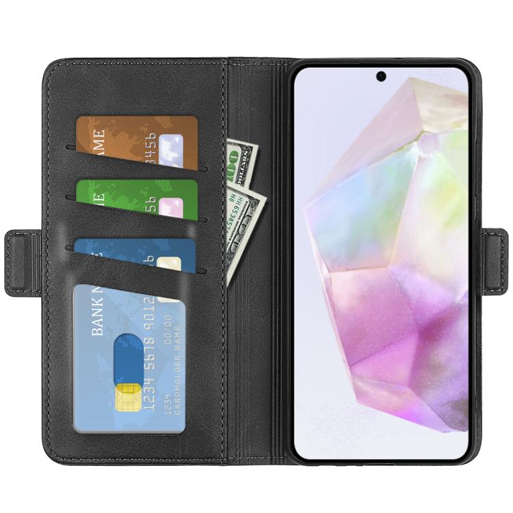 For Samsung Galaxy A36 Dual-side Magnetic Buckle Horizontal Flip Leather Phone Case