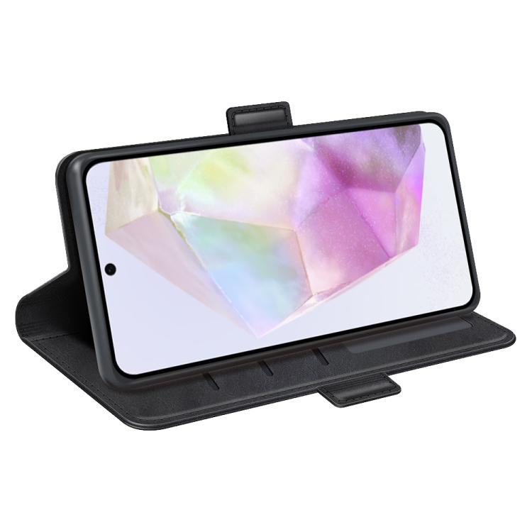 For Samsung Galaxy A36 Dual-side Magnetic Buckle Horizontal Flip Leather Phone Case