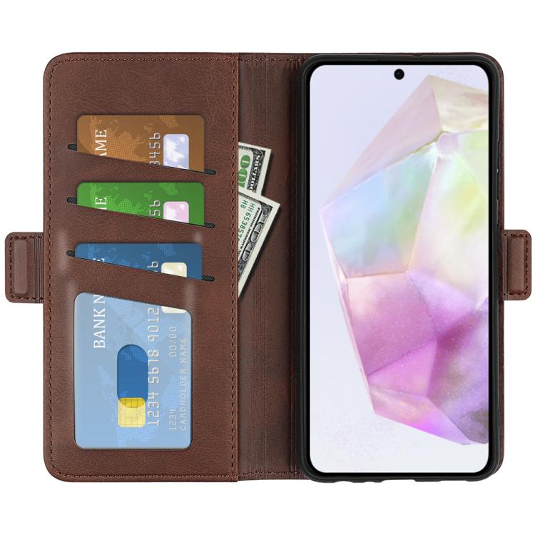 For Samsung Galaxy A36 Dual-side Magnetic Buckle Horizontal Flip Leather Phone Case