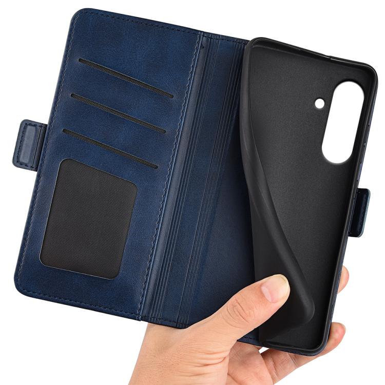 For Samsung Galaxy A36 Dual-side Magnetic Buckle Horizontal Flip Leather Phone Case