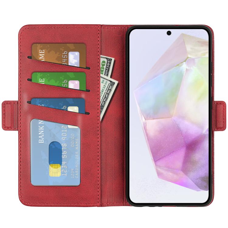 For Samsung Galaxy A36 Dual-side Magnetic Buckle Horizontal Flip Leather Phone Case
