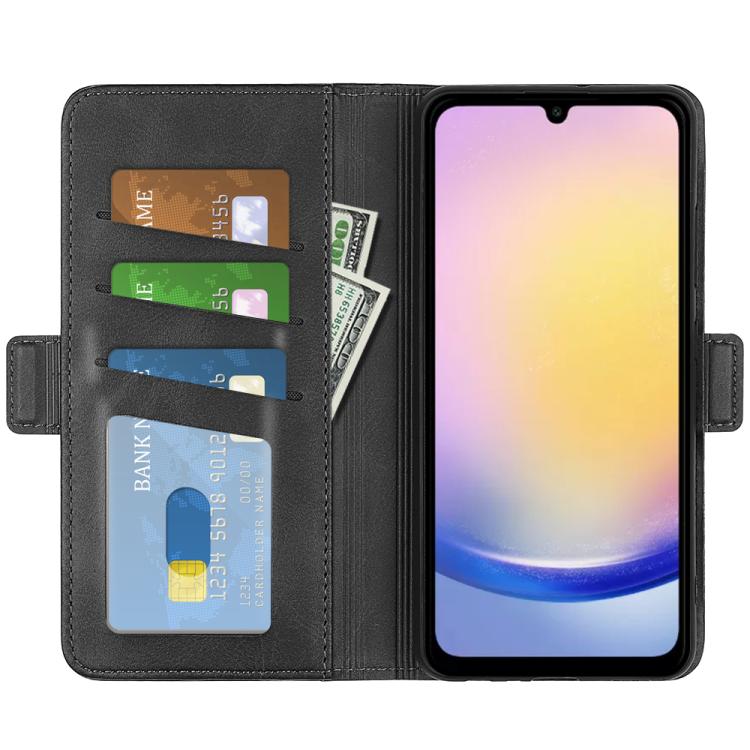 For Samsung Galaxy A26 Dual-side Magnetic Buckle Horizontal Flip Leather Phone Case