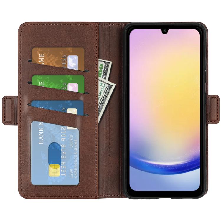 For Samsung Galaxy A26 Dual-side Magnetic Buckle Horizontal Flip Leather Phone Case