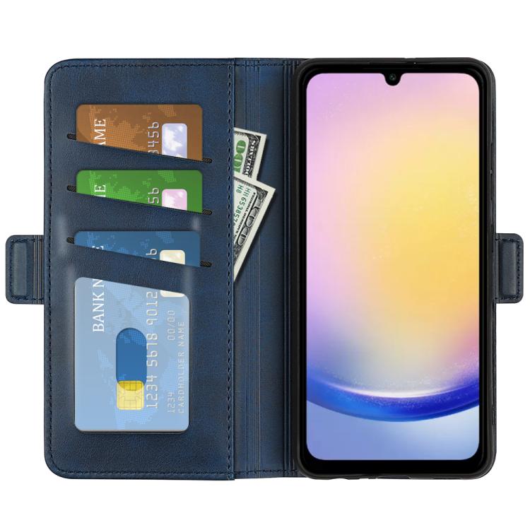 For Samsung Galaxy A26 Dual-side Magnetic Buckle Horizontal Flip Leather Phone Case