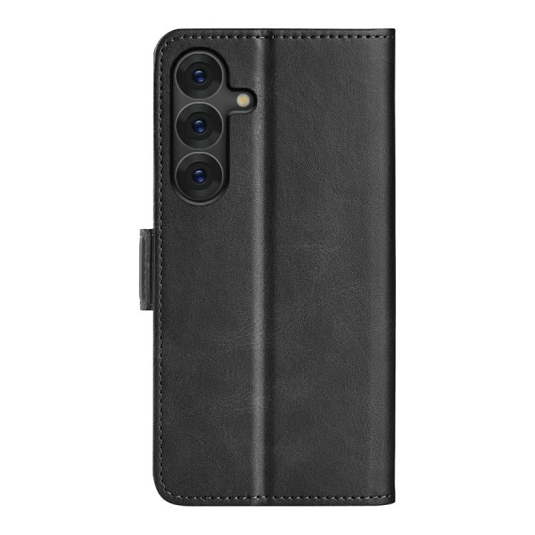 For Samsung Galaxy S25 5G Dual-side Magnetic Buckle Horizontal Flip Leather Phone Case