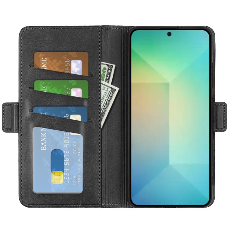 For Samsung Galaxy S25 5G Dual-side Magnetic Buckle Horizontal Flip Leather Phone Case
