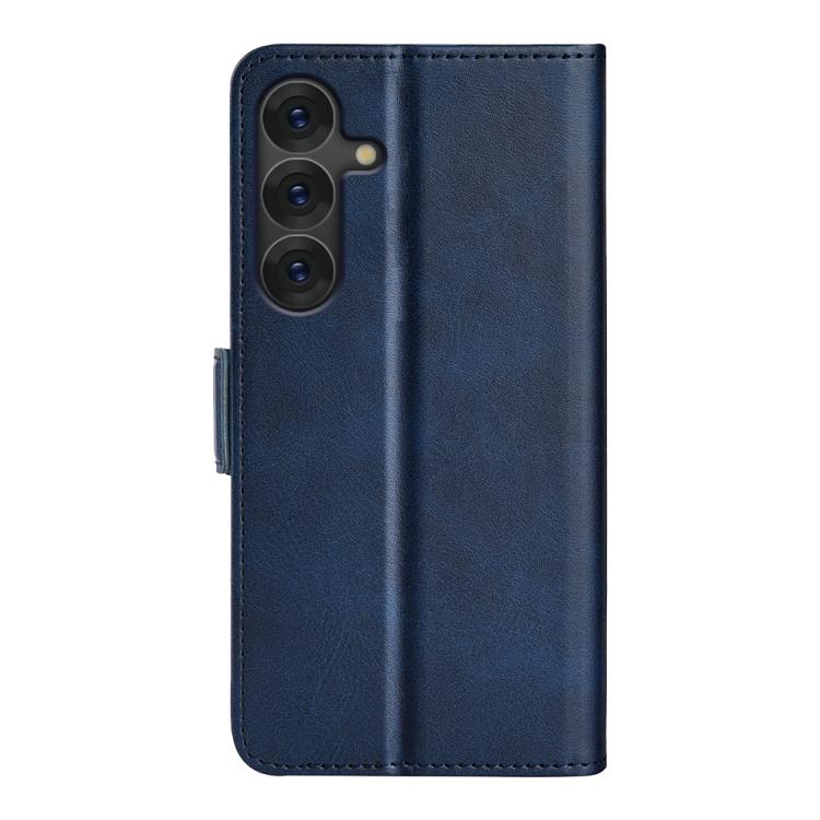 For Samsung Galaxy S25 5G Dual-side Magnetic Buckle Horizontal Flip Leather Phone Case