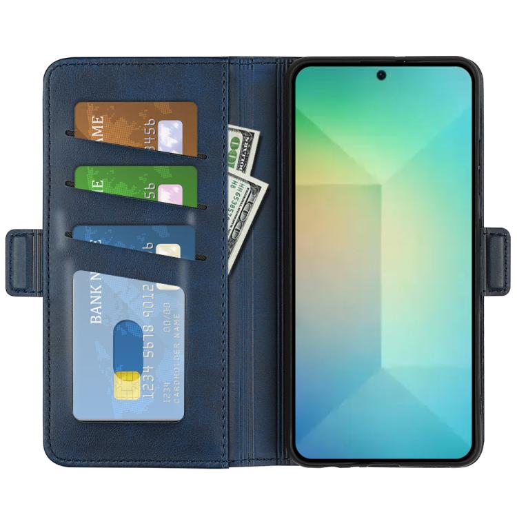 For Samsung Galaxy S25 5G Dual-side Magnetic Buckle Horizontal Flip Leather Phone Case