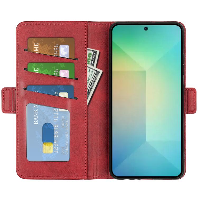 For Samsung Galaxy S25 5G Dual-side Magnetic Buckle Horizontal Flip Leather Phone Case