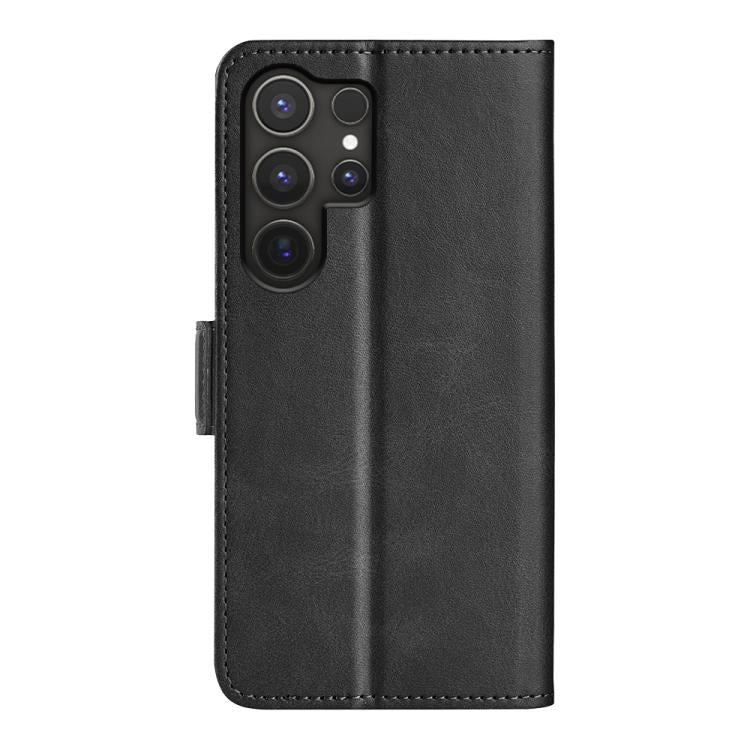 For Samsung Galaxy S25 Ultra 5G Dual-side Magnetic Buckle Horizontal Flip Leather Phone Case