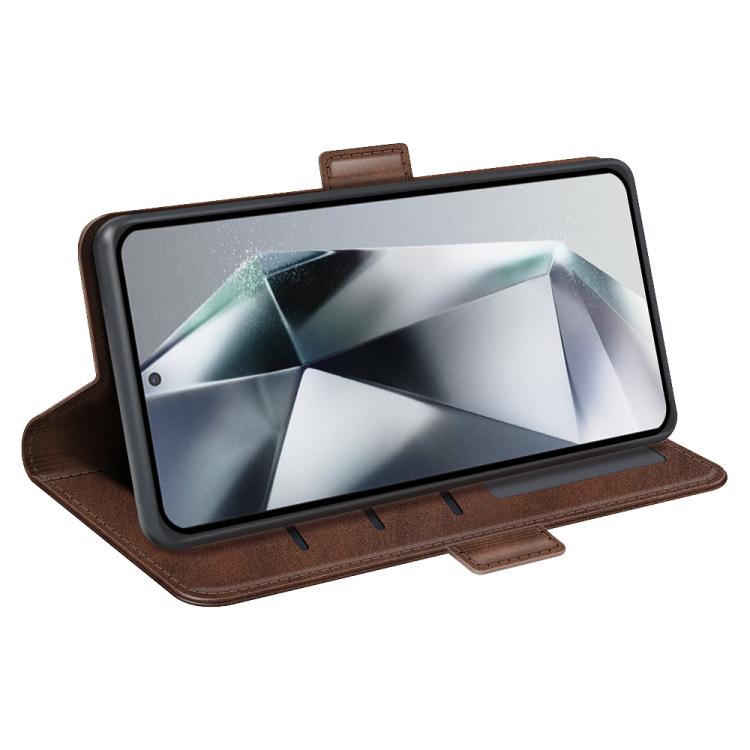 For Samsung Galaxy S25 Ultra 5G Dual-side Magnetic Buckle Horizontal Flip Leather Phone Case