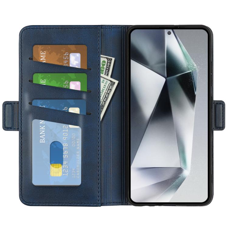 For Samsung Galaxy S25 Ultra 5G Dual-side Magnetic Buckle Horizontal Flip Leather Phone Case