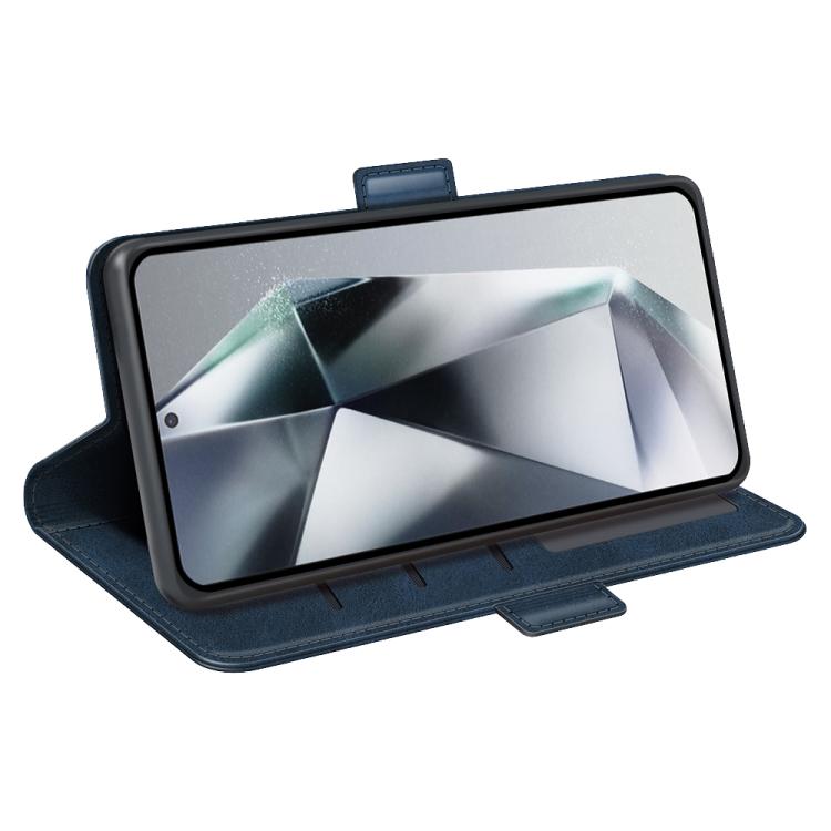 For Samsung Galaxy S25 Ultra 5G Dual-side Magnetic Buckle Horizontal Flip Leather Phone Case