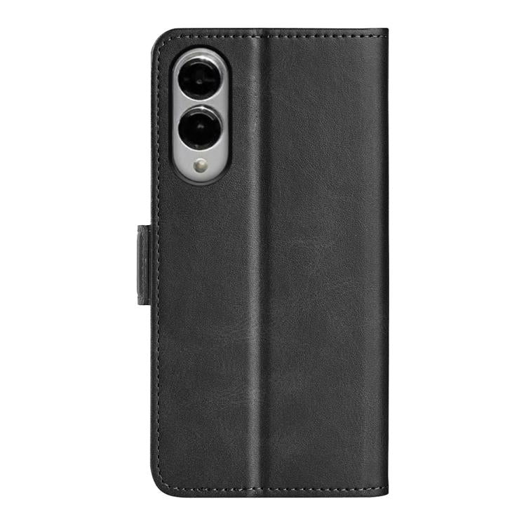For Samsung Galaxy S25 Edge 5G Dual-side Magnetic Buckle Horizontal Flip Leather Phone Case
