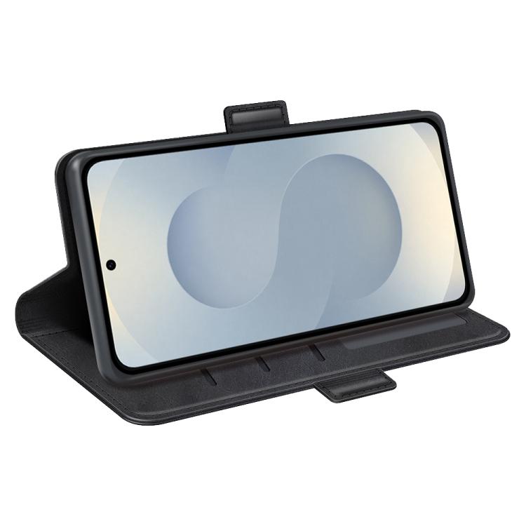 For Samsung Galaxy S25 Edge 5G Dual-side Magnetic Buckle Horizontal Flip Leather Phone Case