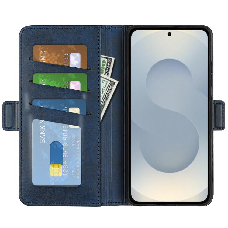 For Samsung Galaxy S25 Edge 5G Dual-side Magnetic Buckle Horizontal Flip Leather Phone Case