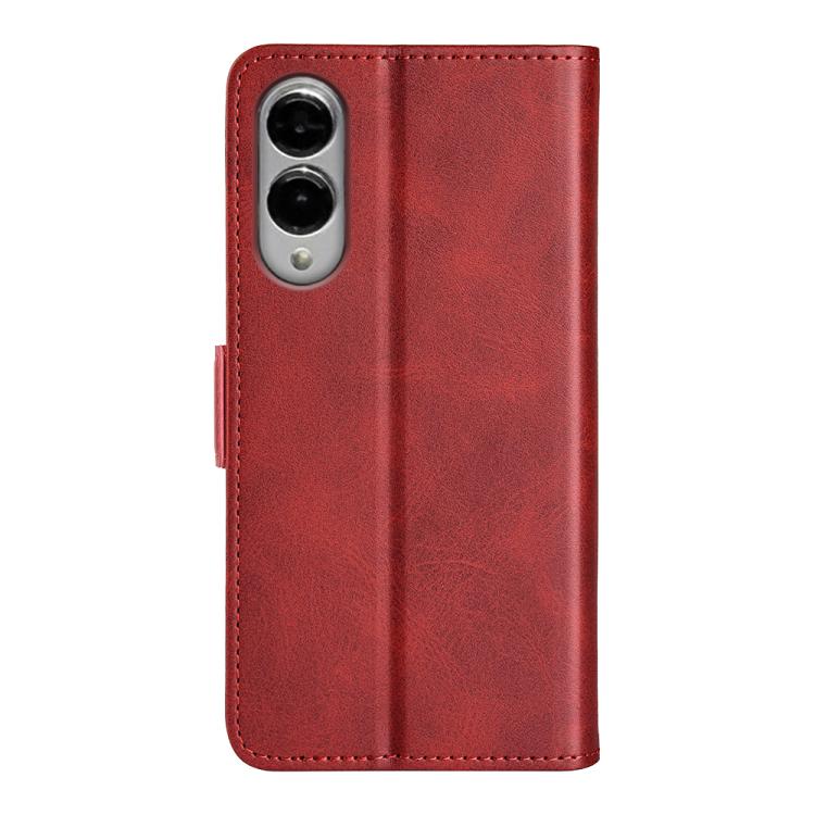 For Samsung Galaxy S25 Edge 5G Dual-side Magnetic Buckle Horizontal Flip Leather Phone Case