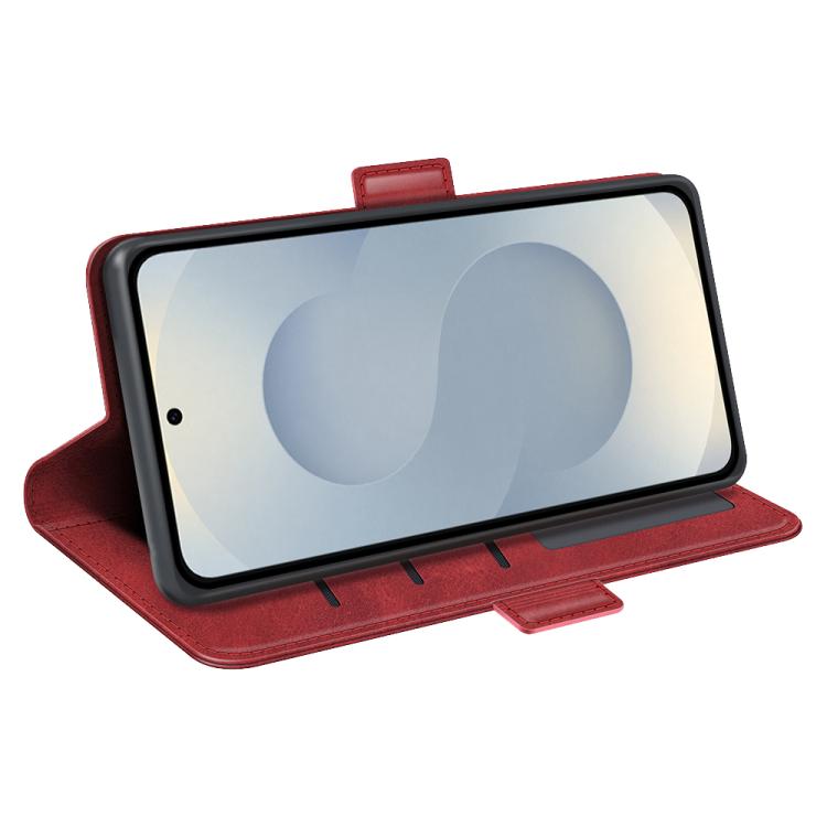 For Samsung Galaxy S25 Edge 5G Dual-side Magnetic Buckle Horizontal Flip Leather Phone Case