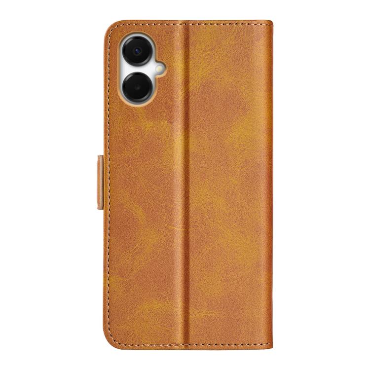 For Samsung Galaxy A06 5G Dual-side Magnetic Buckle Horizontal Flip Leather Phone Case